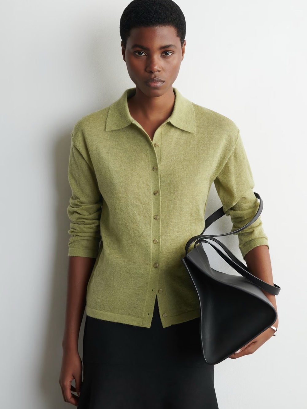 NWT (size L) COS KNITTED MOHAIR-BLEND SHIRT